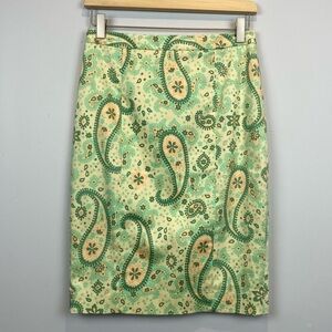 Pink Tartan • paisley print pencil skirt